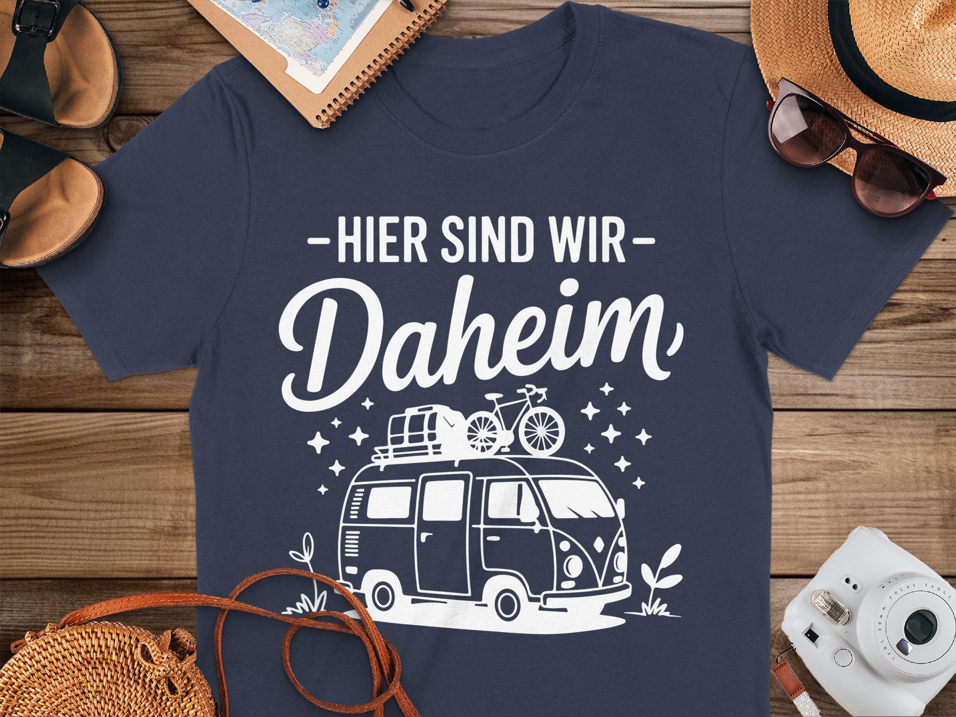 Hier Sind Wir Daheim Graphic T-Shirt for Outdoor Enthusiasts