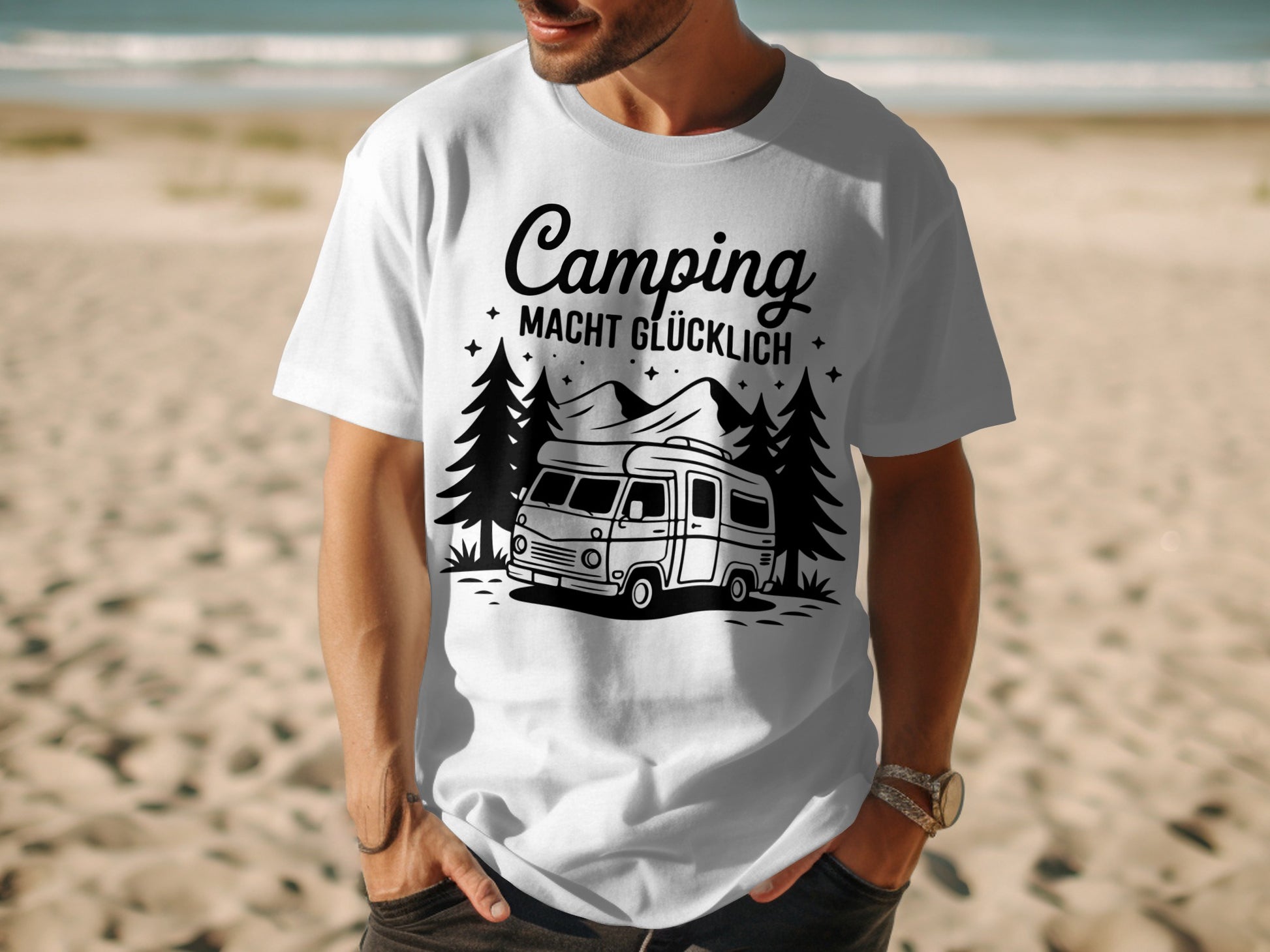 Camping Macht Glücklich Graphic T-Shirt