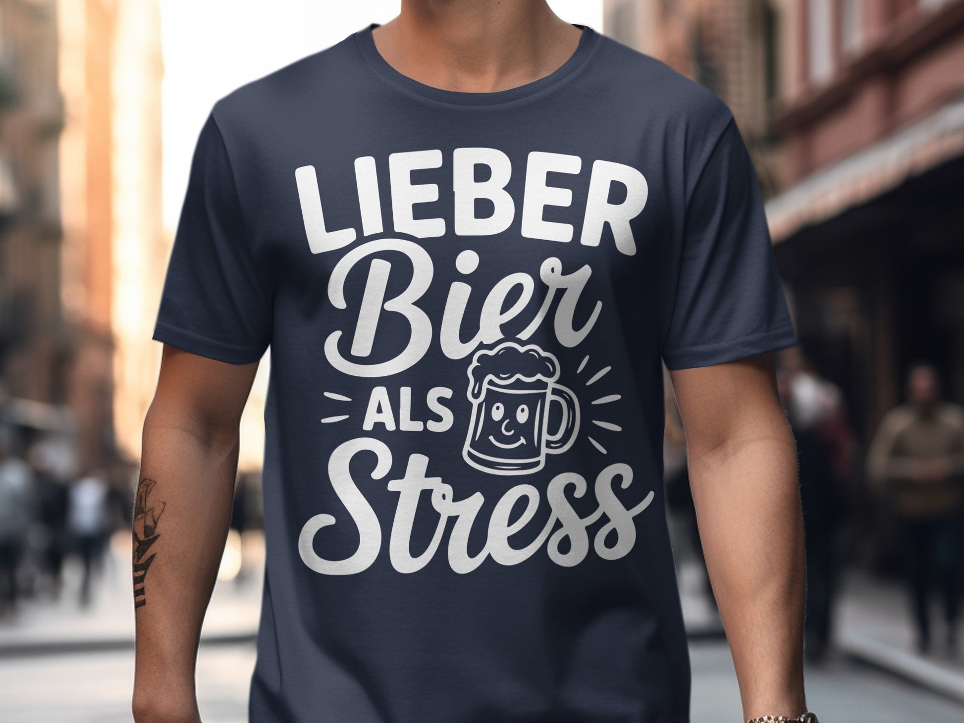 Lieber Bier Als Stress Graphic Shirt