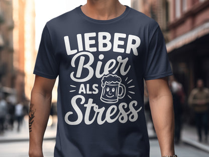 Lieber Bier Als Stress Graphic Shirt