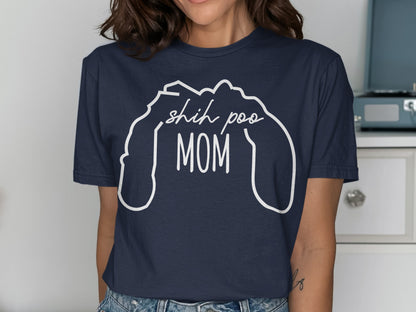 Shih Poo Mom Graphic Tee Casual Fashion Top
