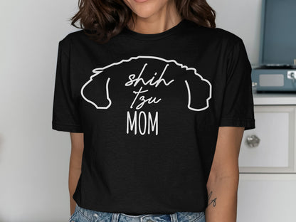 Shih Tzu Mom Graphic Tee Shirt for Pet Parents