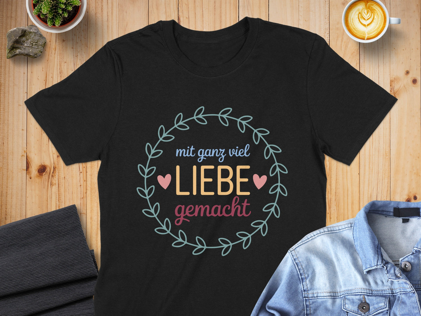 Mit Ganz Viel Liebe Gemacht Heart Wreath Shirt