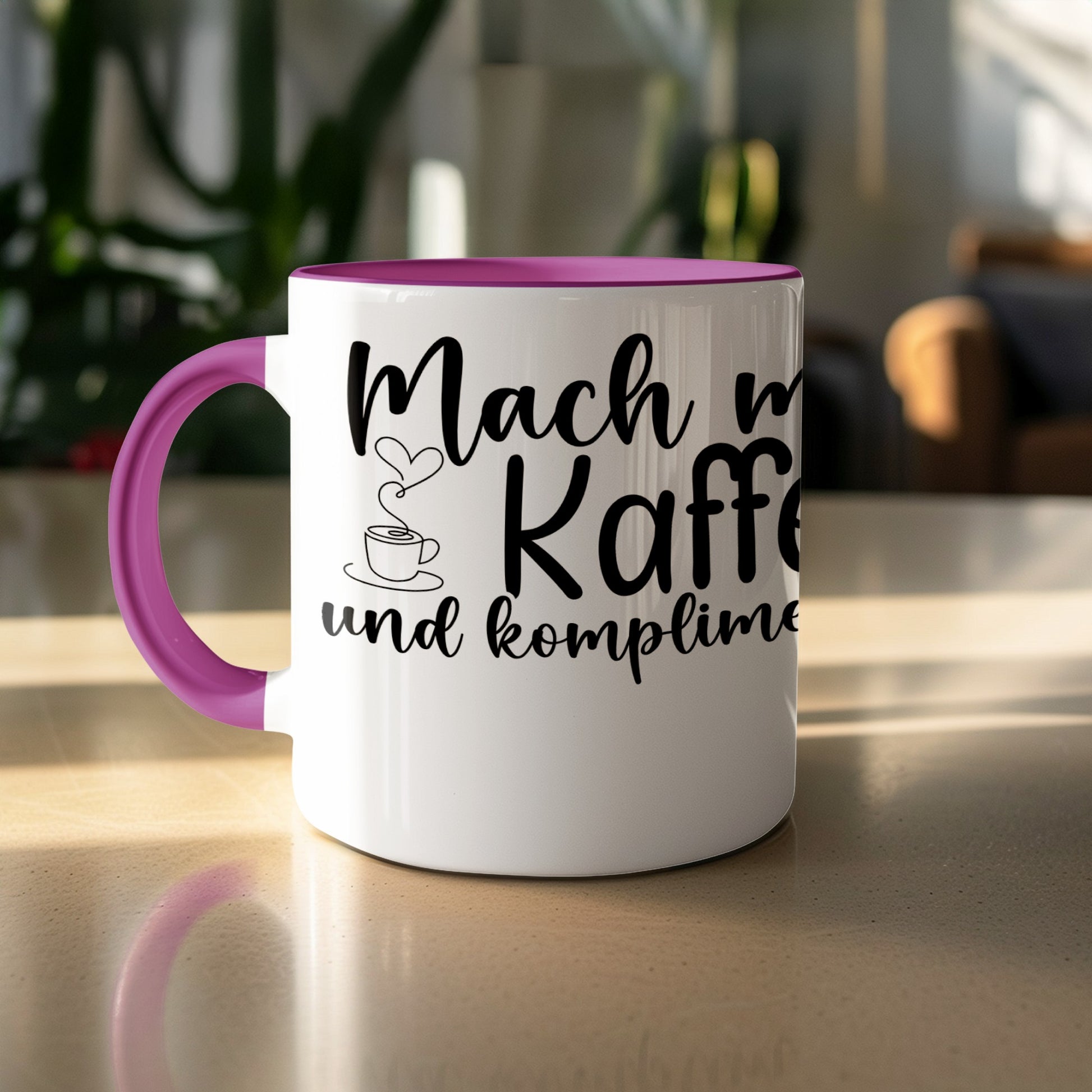 Mach mir Kaffee und komplimente mug