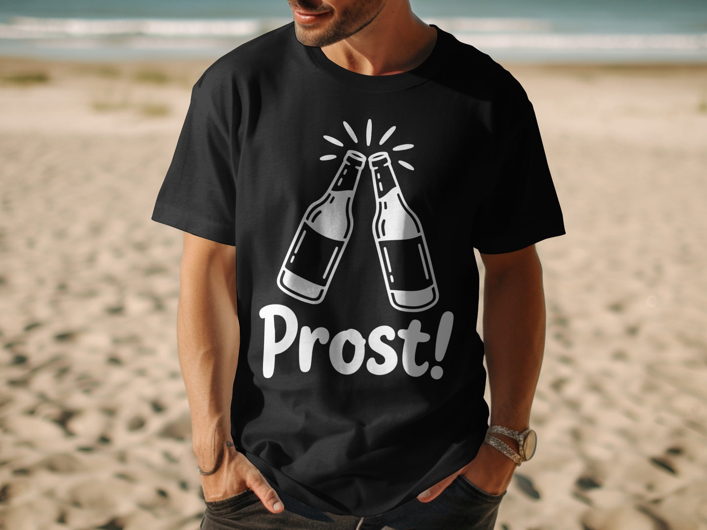 Prost Bottle Cheers Graphic Tee
