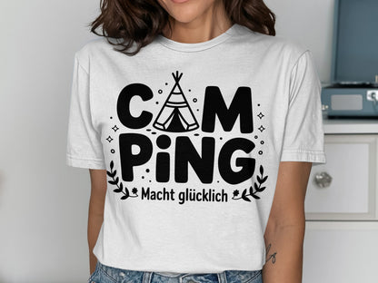 Camping Macht Glücklich Graphic Tee Shirt