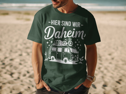 Hier Sind Wir Daheim Camper Van Graphic T-Shirt