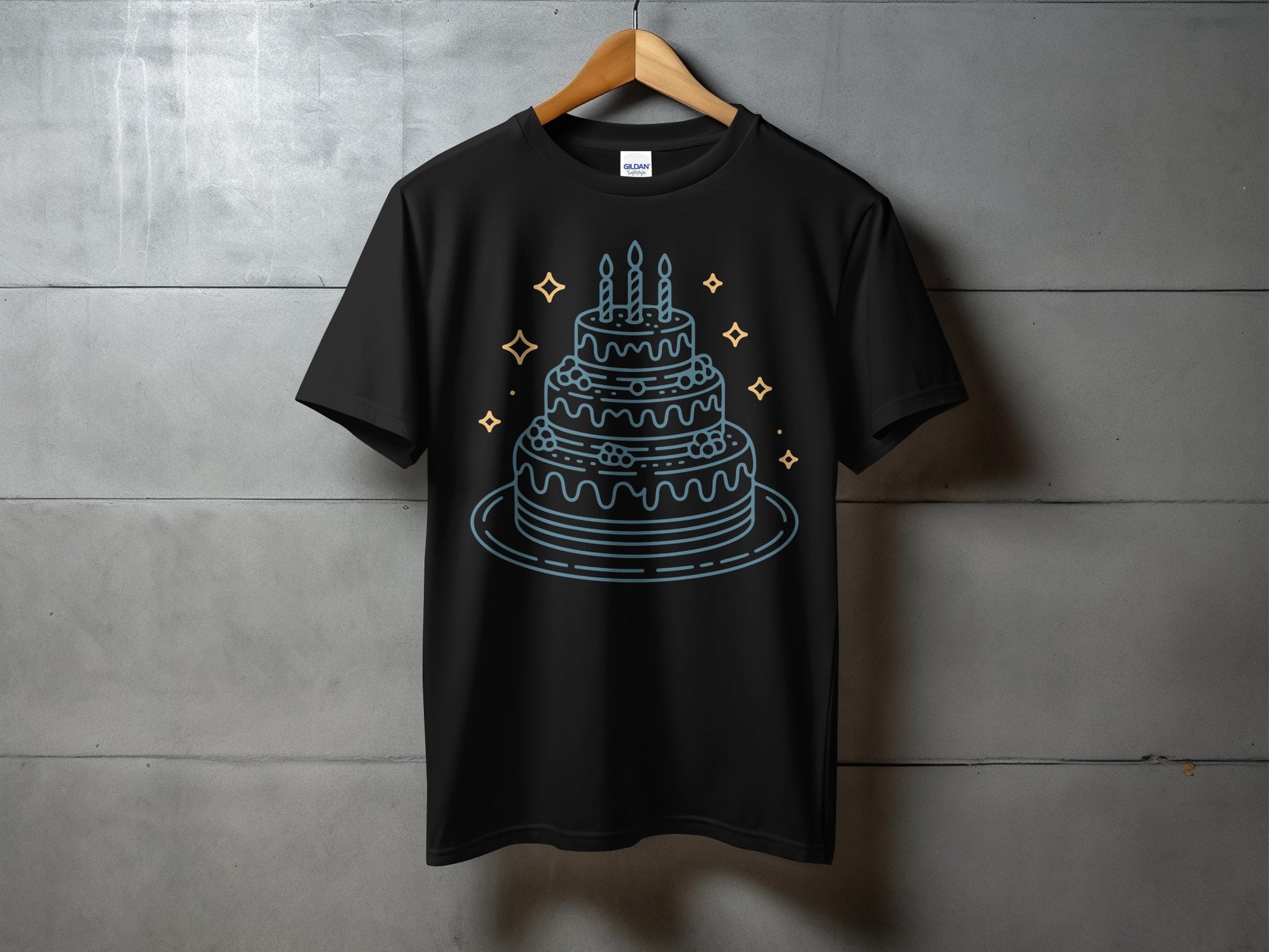 Birthday Cake Graphic Short Sleeve T-shirt Product