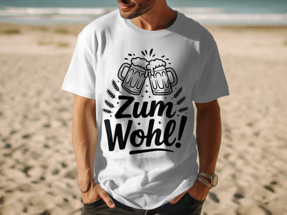Zum Wohl Beer Mug Graphic Print T-Shirt