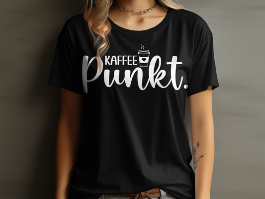 Kaffee Punkt Black T-Shirt for Coffee Lovers