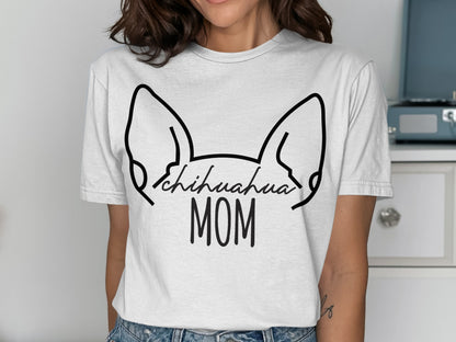Cute Chihuahua Mom Graphic Tee for Dog Lovers