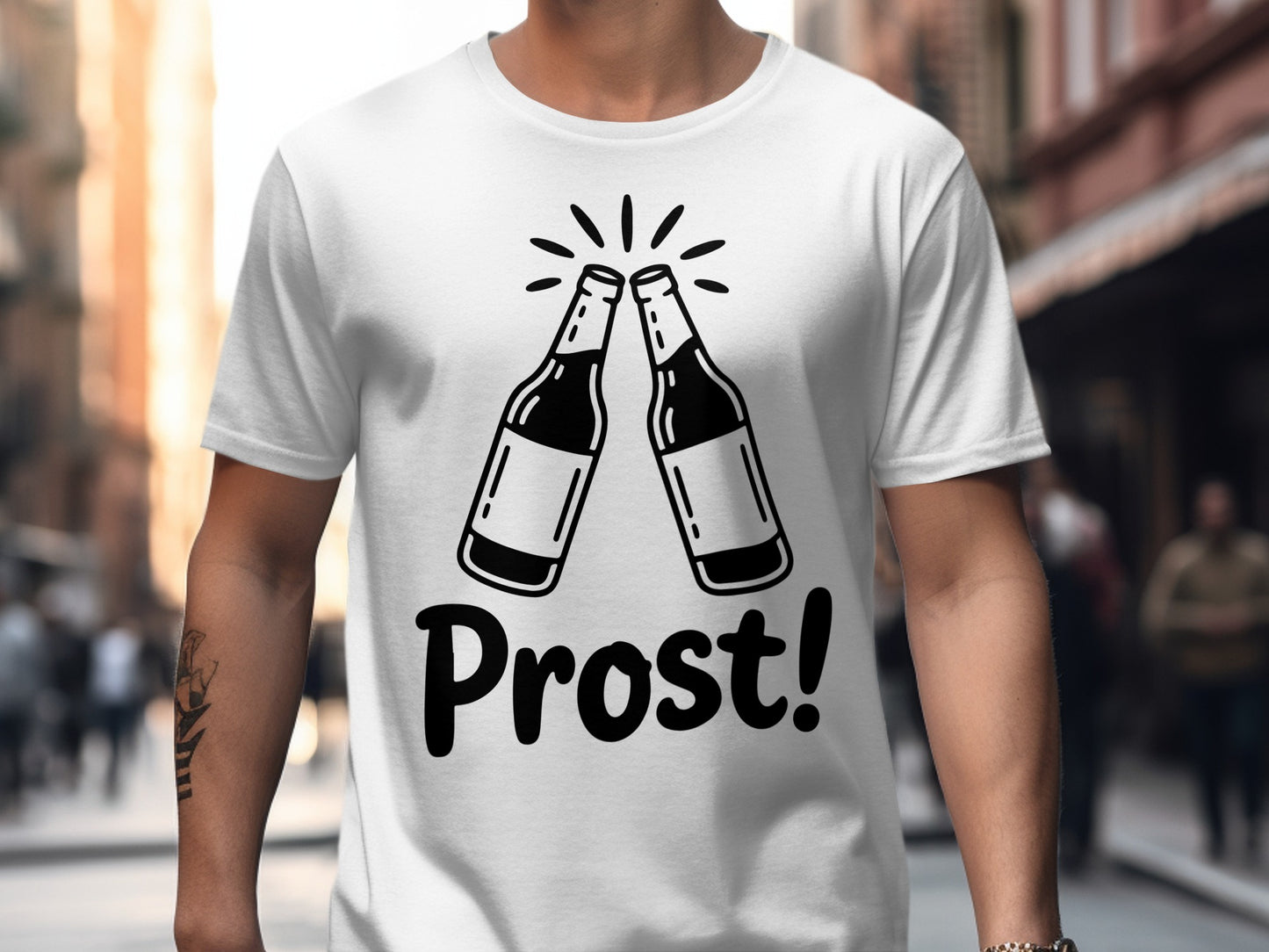 Cheers with Beer Bottles Prost T-Shirt