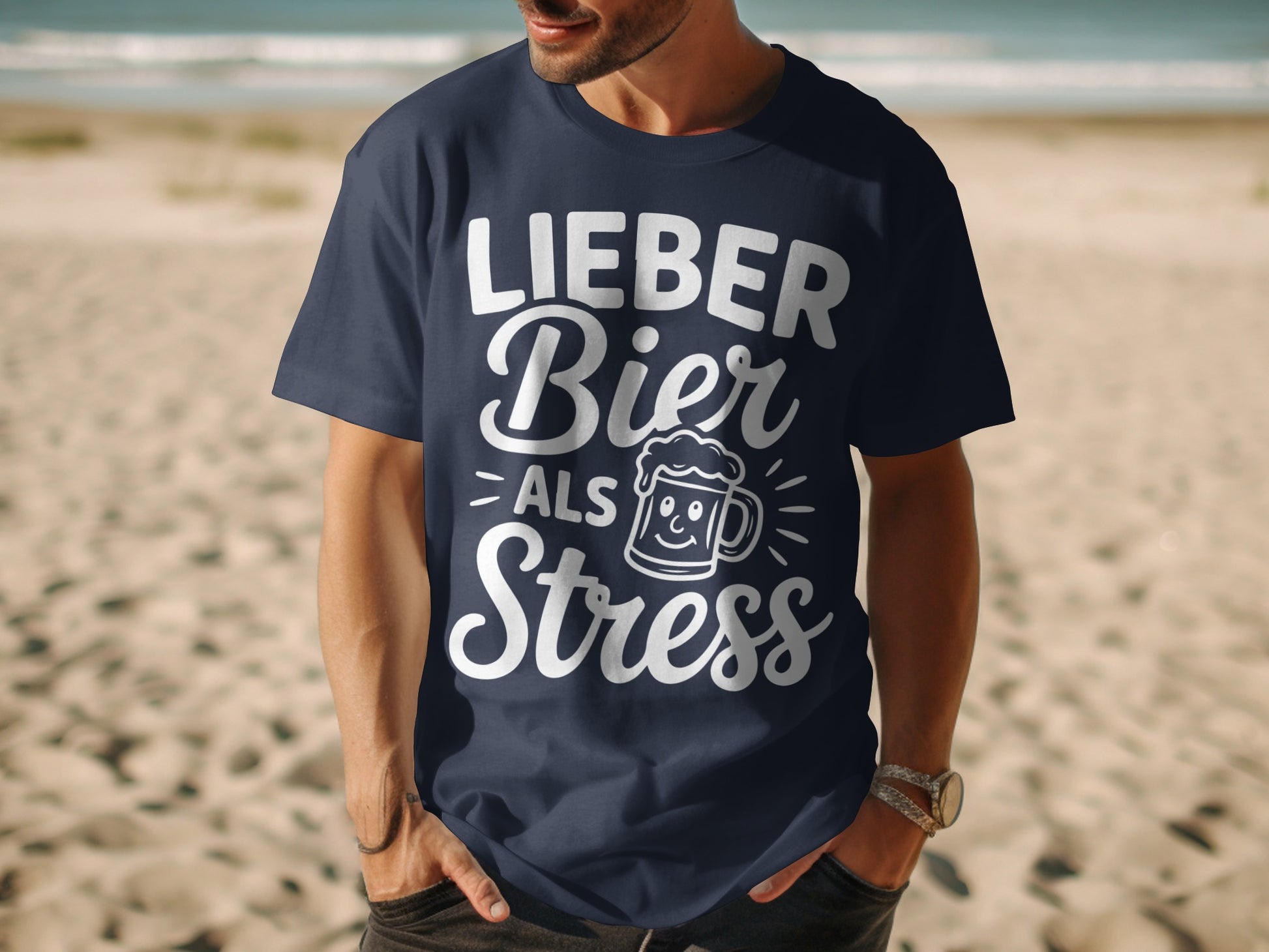 Lieber Bier Als Stress Shirt Casual Wear