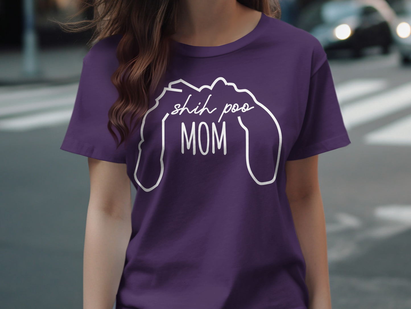 Shih Poo Mom Graphic T-Shirt for Dog Lovers