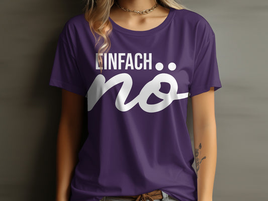 Einfache Art Grafik auf Modisches lila T-Shirt