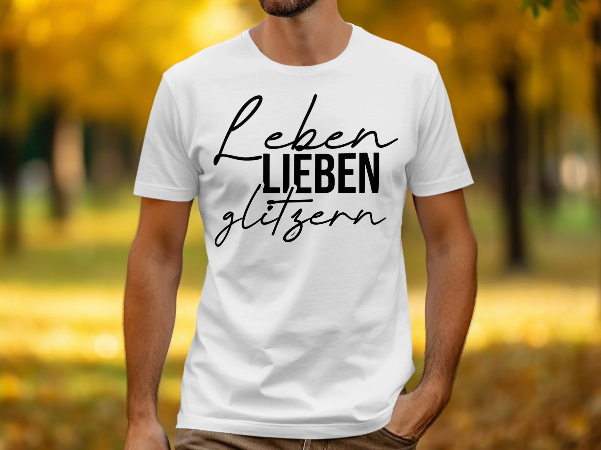 Leben Lieben Glitzern Graphic Tee Product