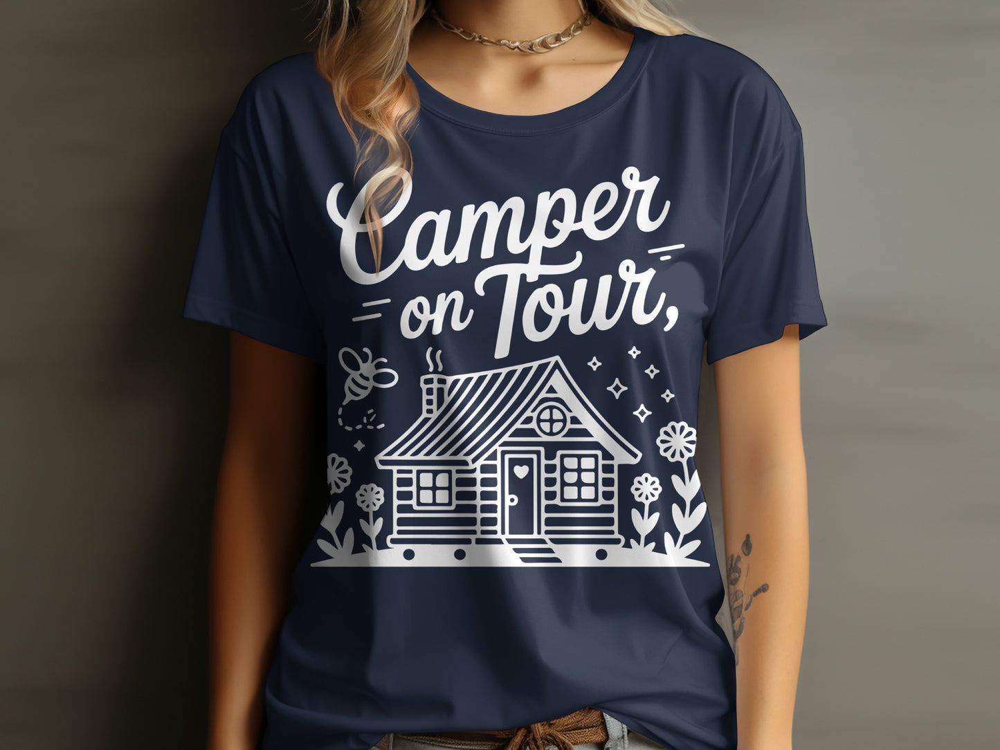 Camper on Tour Graphic Tee Shirt