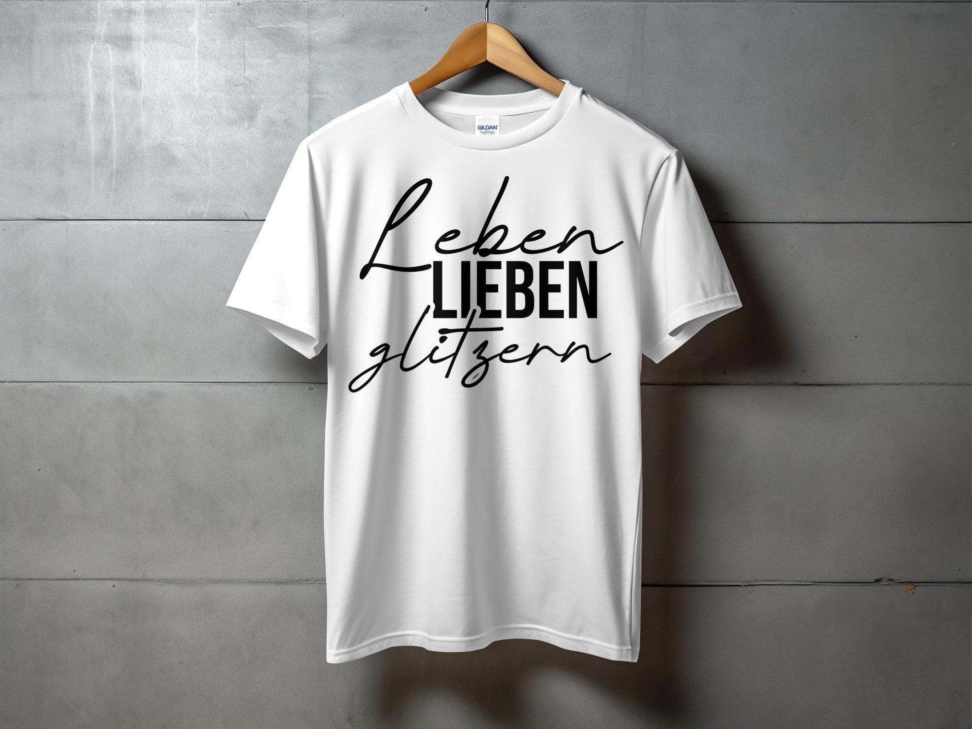 Leben Lieben Glitzern White T-Shirt product