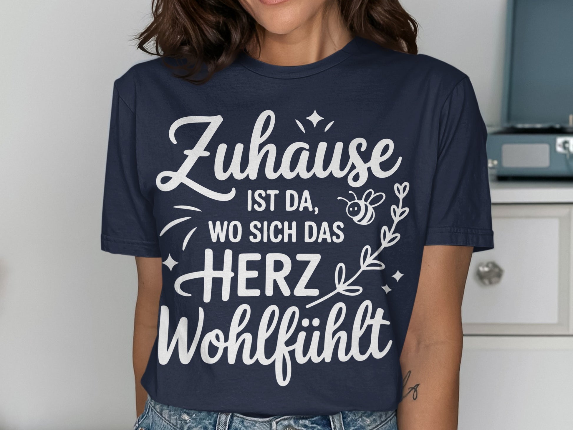 Gemütliches Zuhause ist da Herz Wohlfühlt T-Shirt