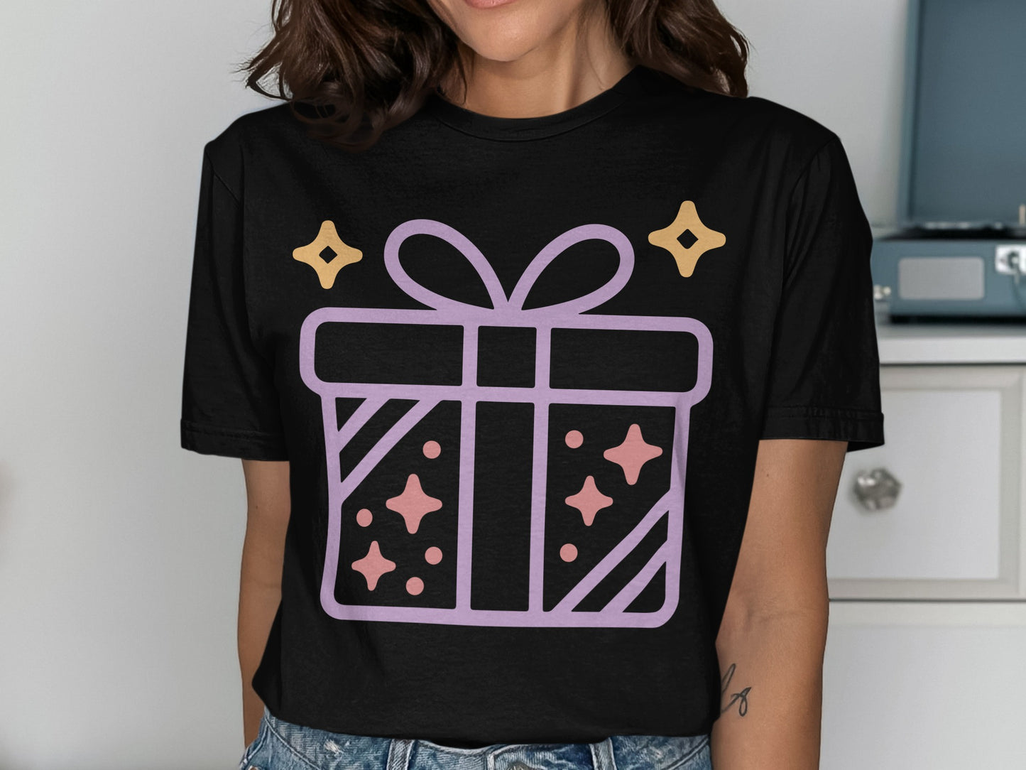Starry Gift Box Short Sleeve Graphic Tee