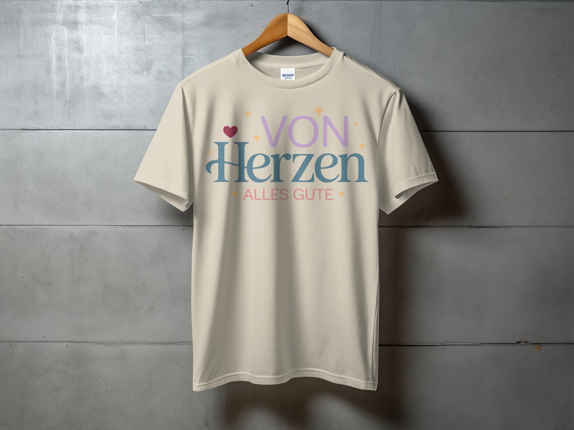 VON HERZEN ALLES GUTE Heart Design T-Shirt
