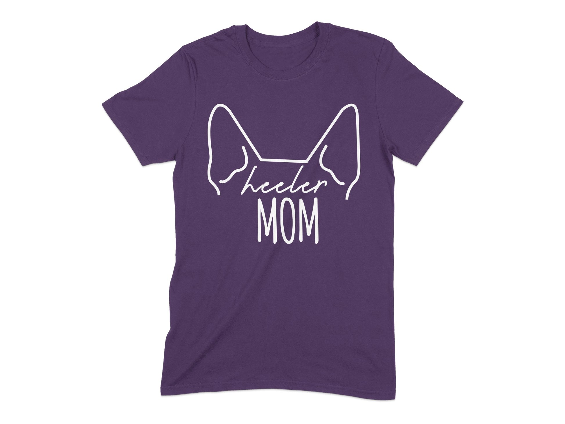 Heeler Mom Text and Dog Ears Graphic T-shirt