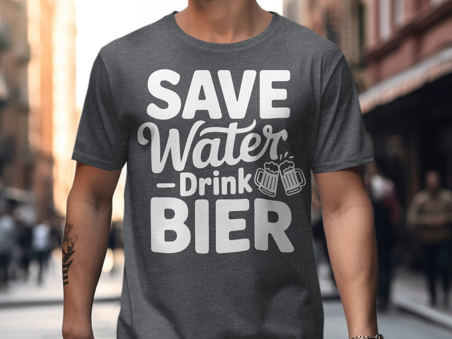 Save Water Drink Bier Stylish Graphic T-Shirt