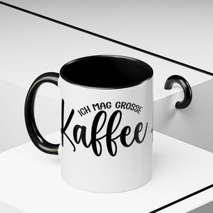 Ich mag grosse Kaffee Black Handle Mug product