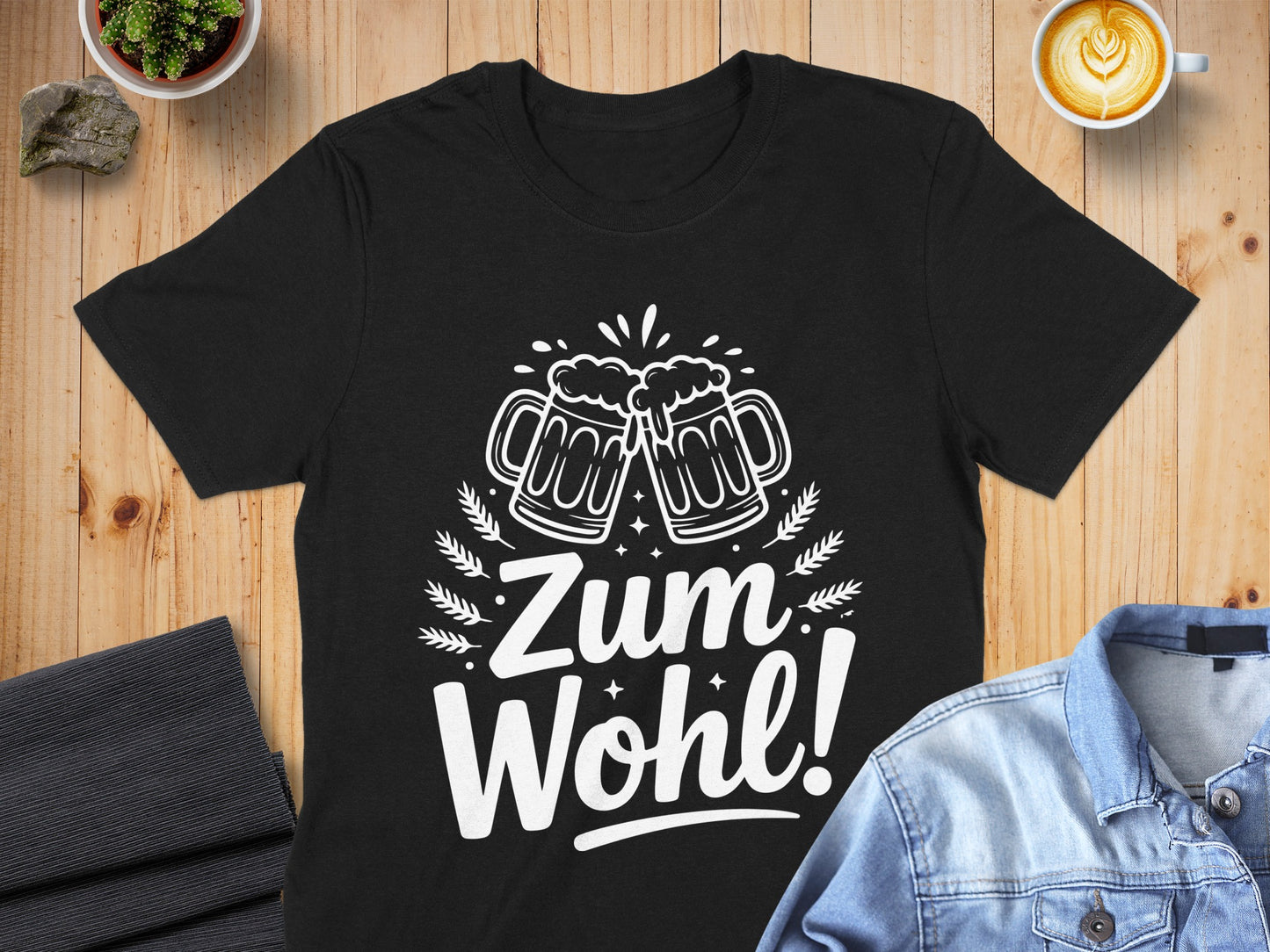 Zum Wohl Cheers Graphic T-Shirt for Beer Lovers