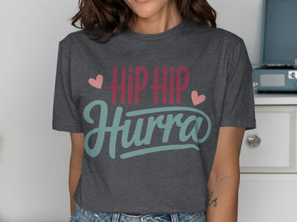 Hip Hip Hurra graphic tee shirt women's apparel