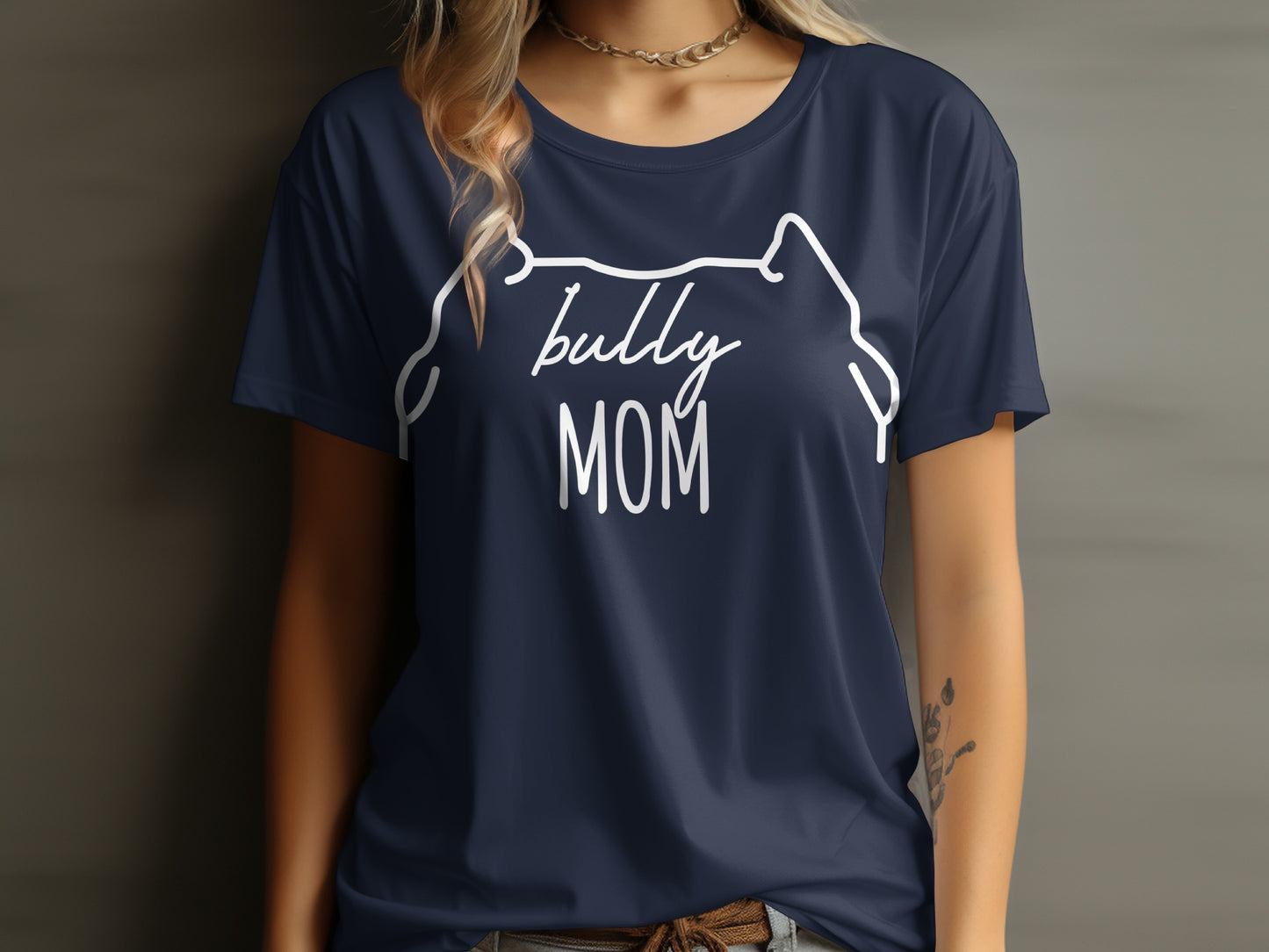 Bully Mom Graphic Tee for Dog Owners