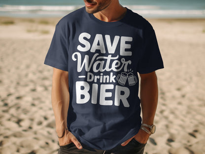 Save Water Drink Bier Graphic Tee Shirt
