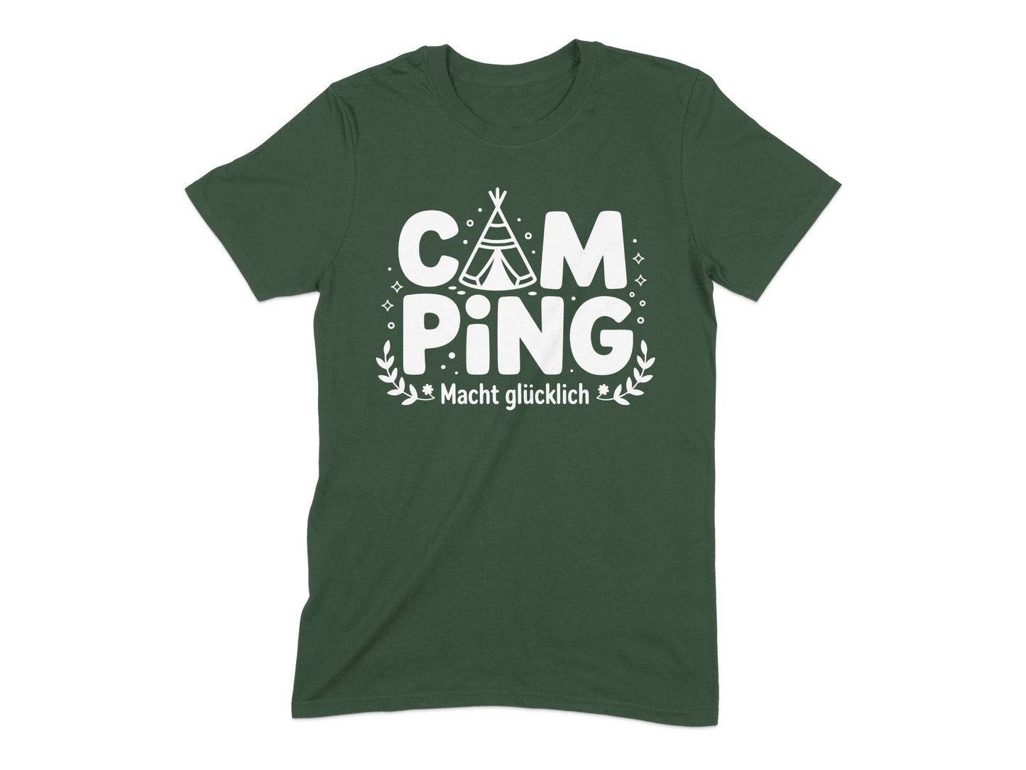 Camping Macht glücklich Typographic Design T-shirt