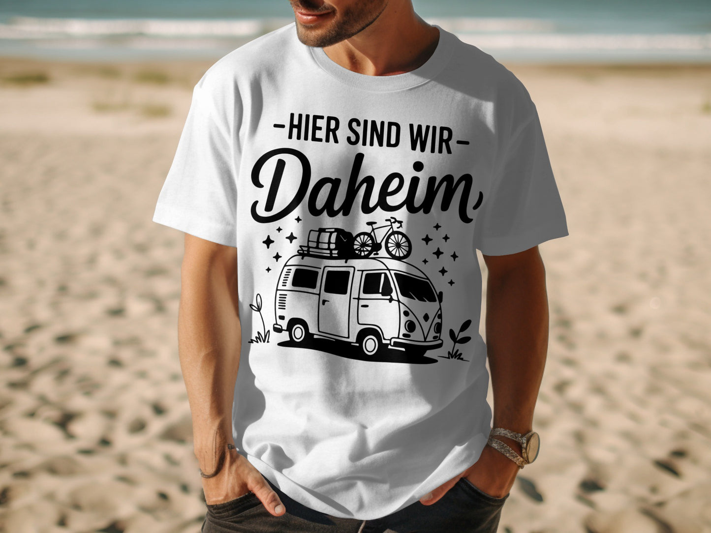 Hier Sind Wir Daheim Graphic Tee for Men