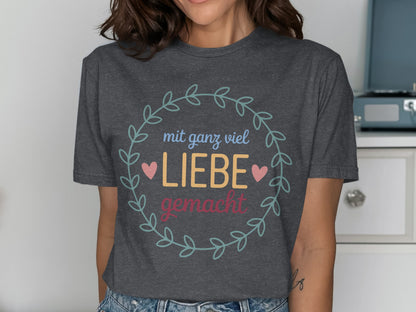 Liebe gemacht German graphic tee product