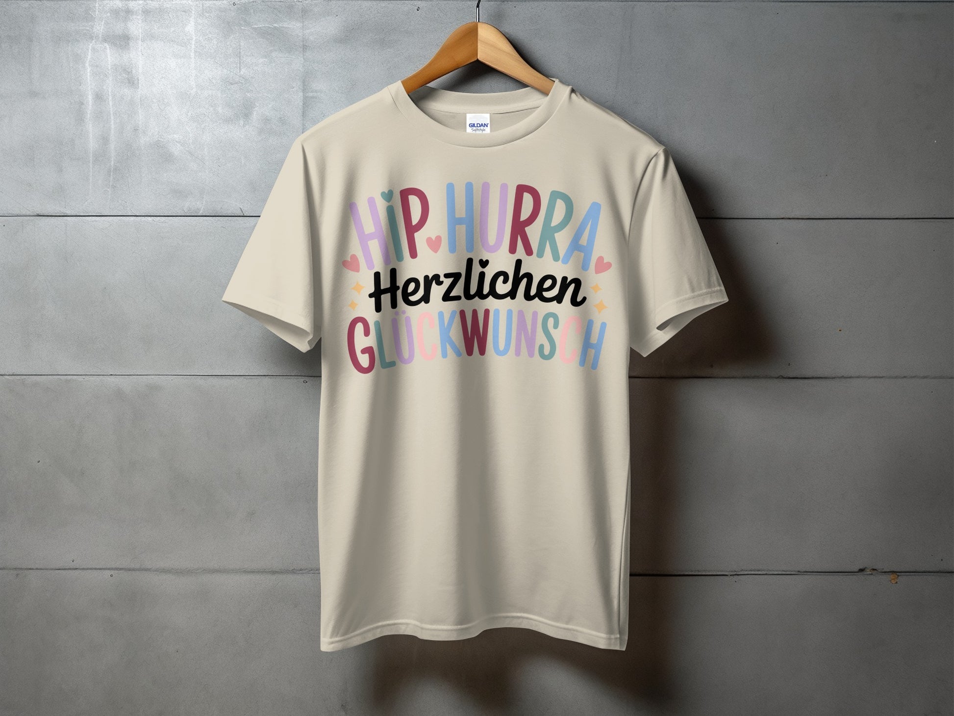Hip Hurra Herzlichen Glückwunsch T-shirt