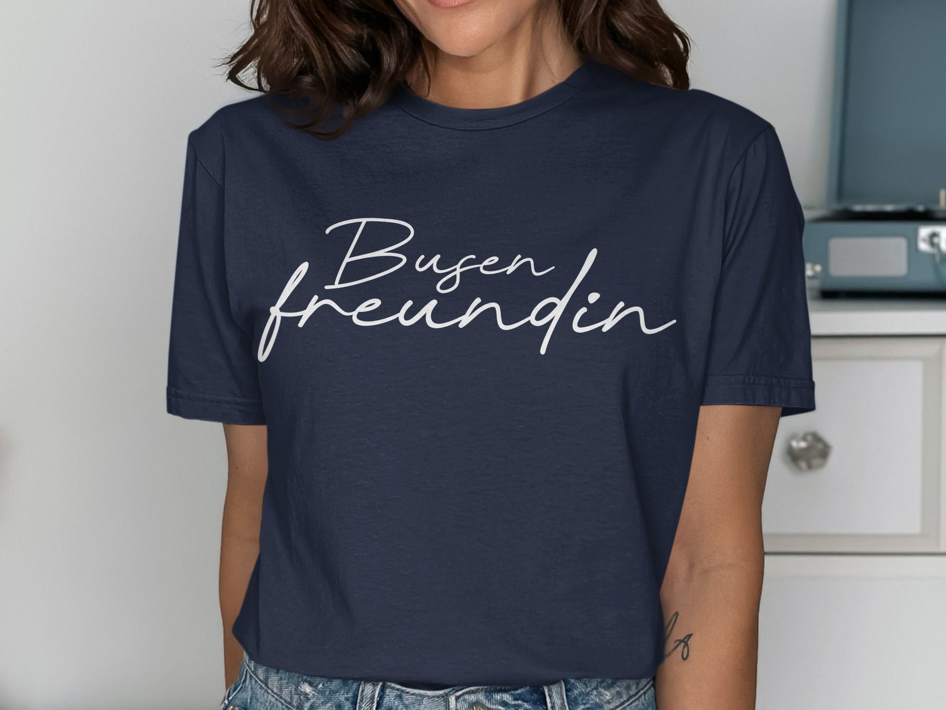 Busenfreundin Letter Print Casual T-shirt
