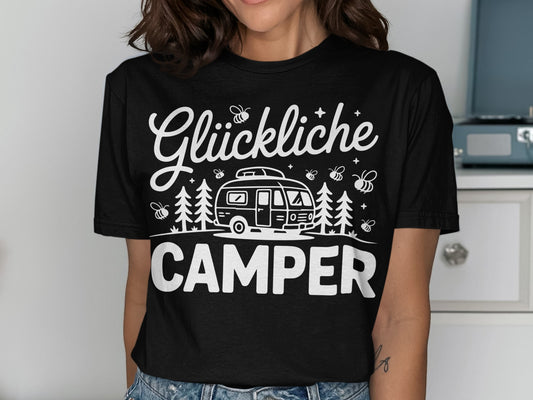 Glückliche Camper Cute Graphic Women's T-shirt