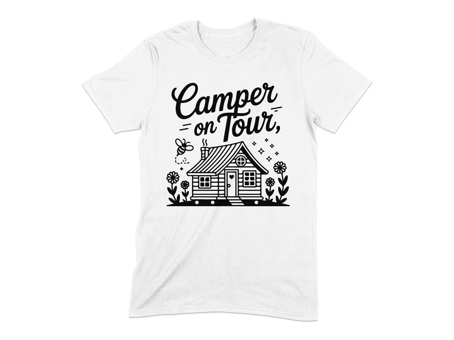 Camper On Tour Graphic T-shirt design