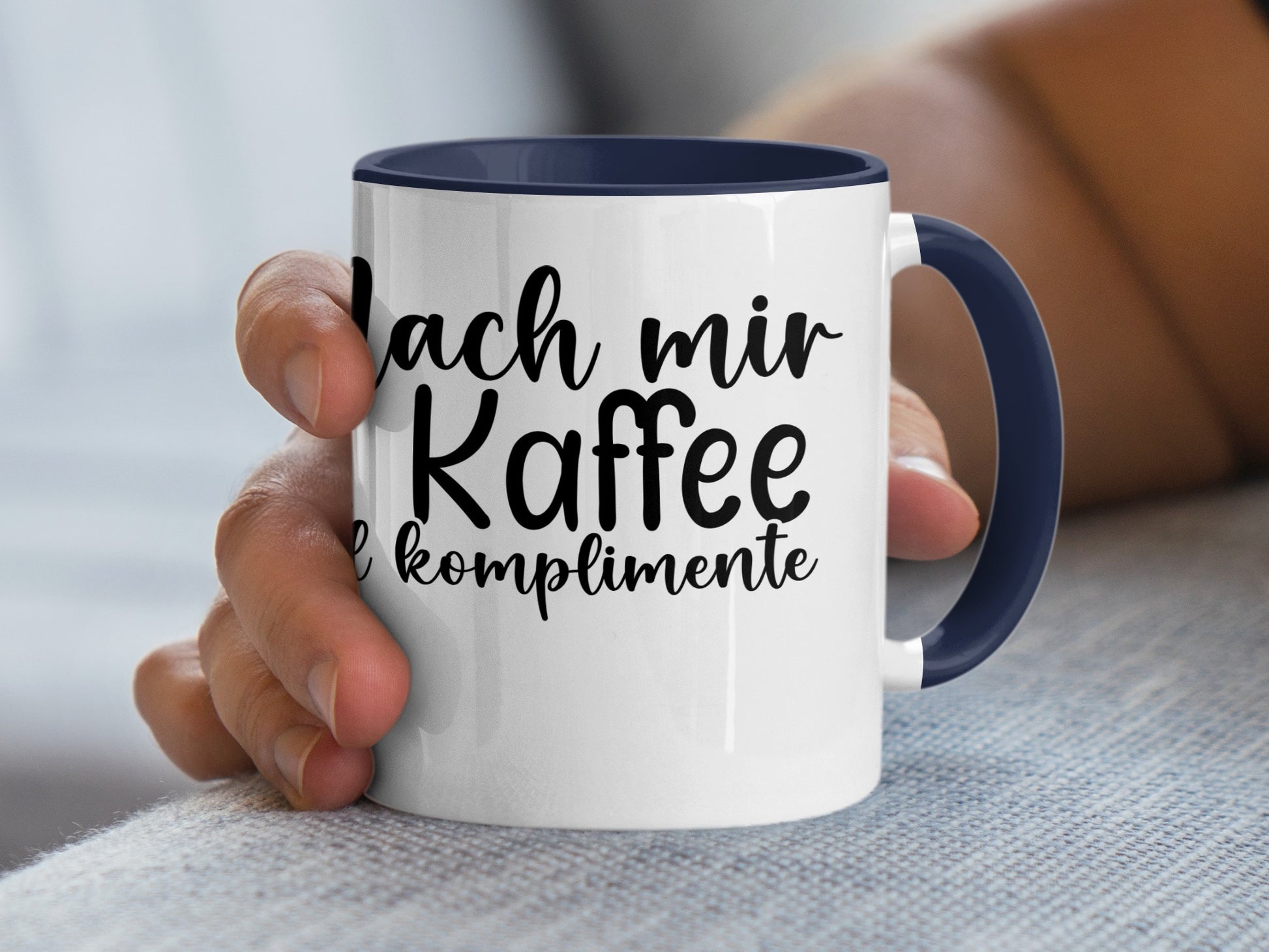 Lustige Tasse mit deutsche Spruch Mach mir Kaffee Produkt