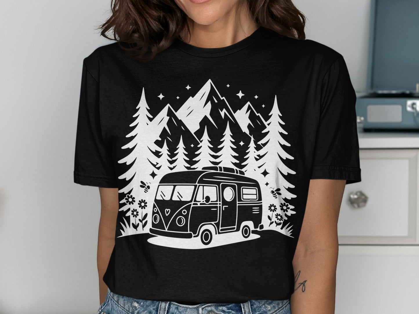 Adventure Camper Van Scenic Graphic Tee