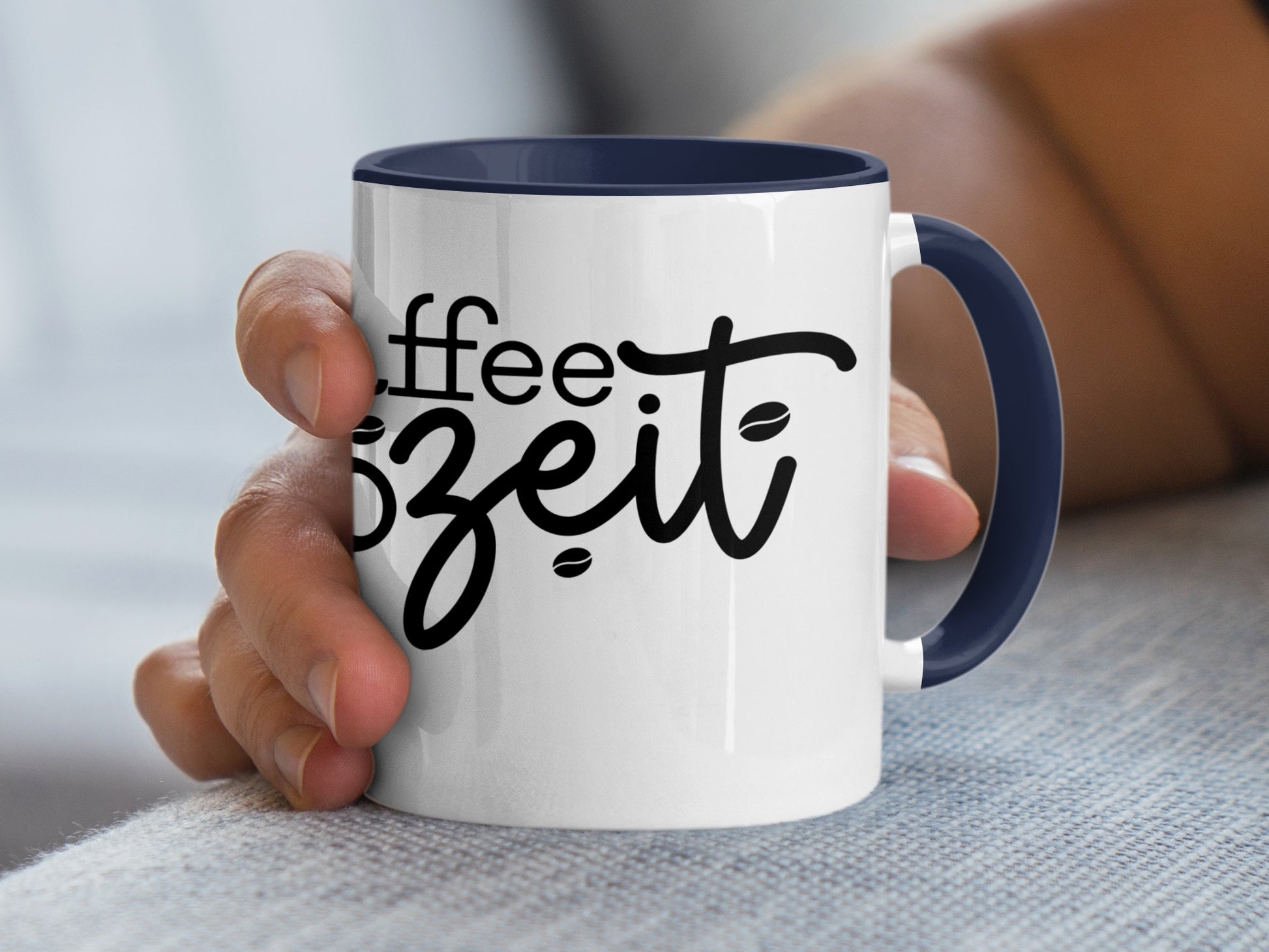 Coffeezeit Black and White Graphic Mug