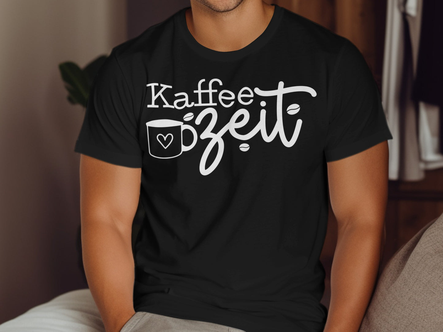 Kaffee Zeit with Heart Coffee Mug Graphic T-Shirt
