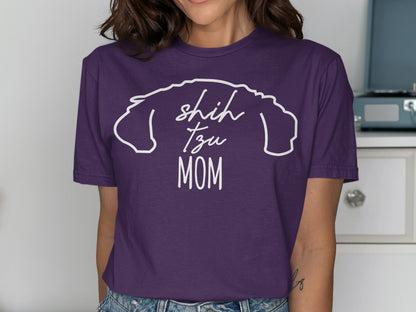 Shih Tzu Mom Graphic T-Shirt for Dog Lovers
