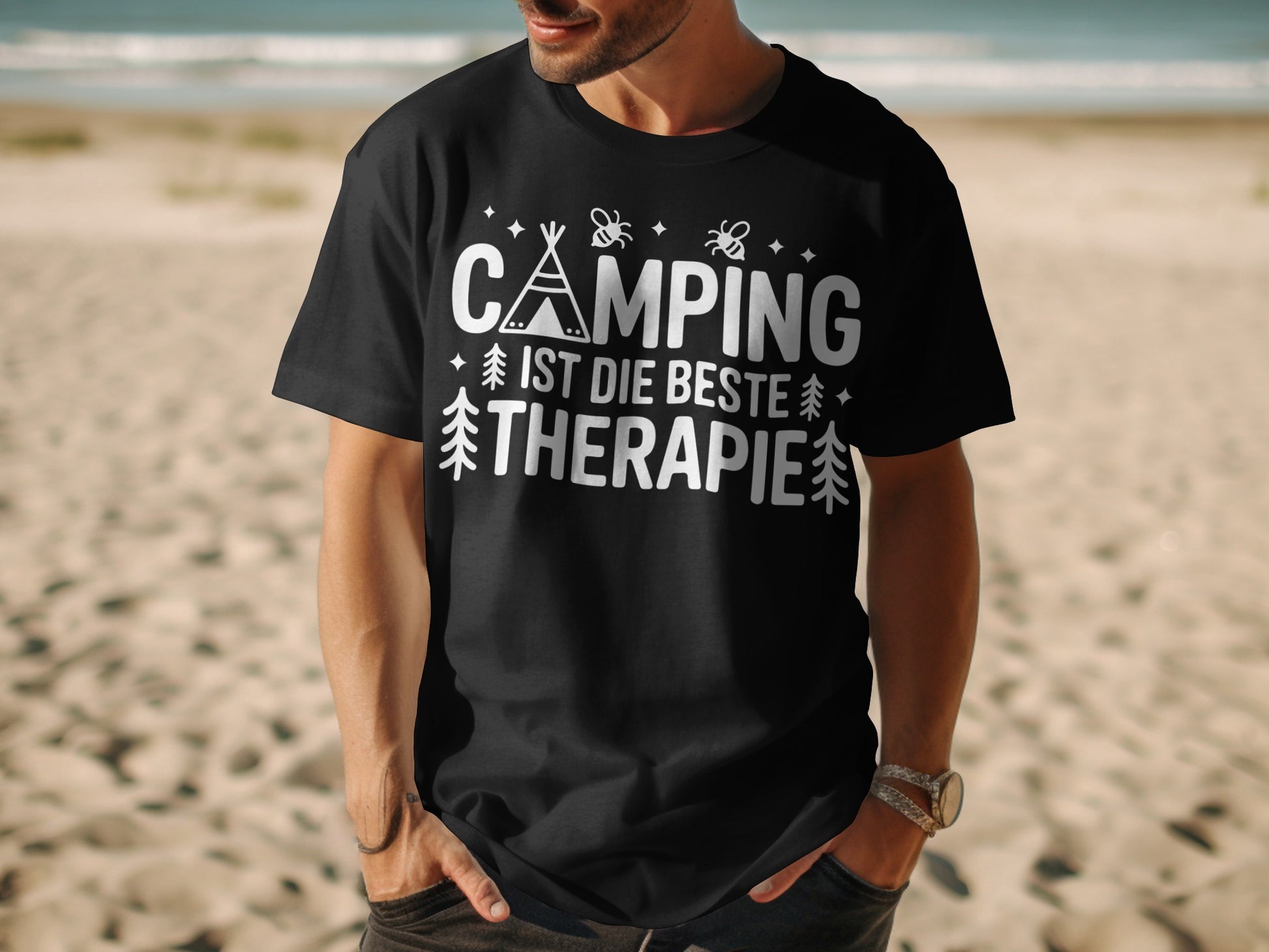 Camping Ist Die Beste Therapie T-Shirt