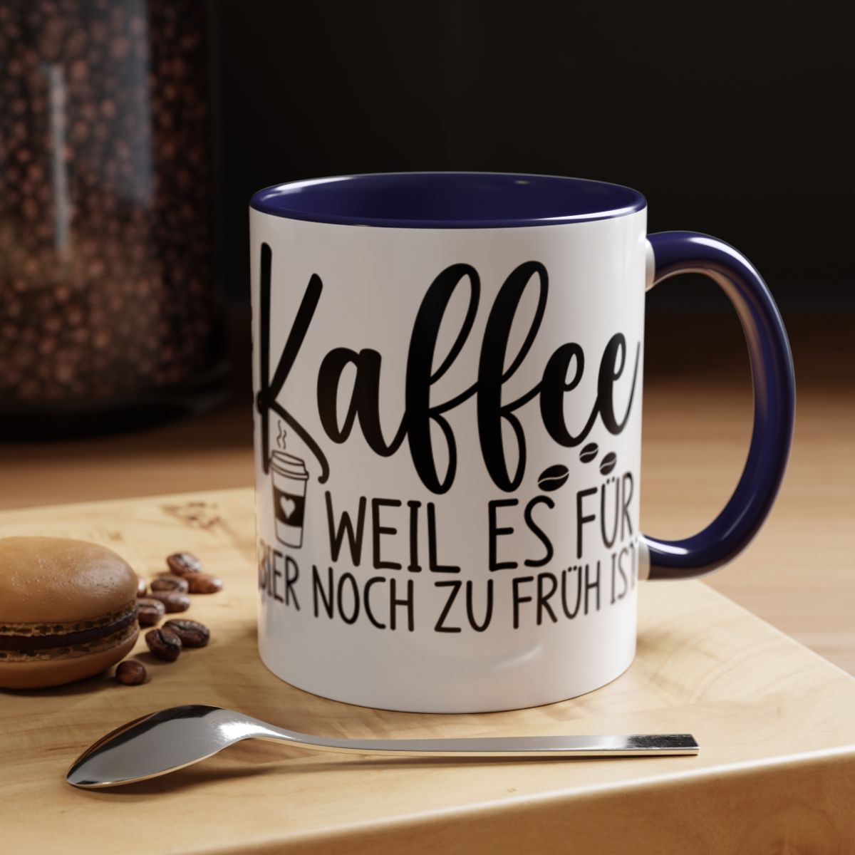 Lustige Tasse mit Kaffee Spruch für Frühaufsteher