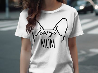 Corgi Mom Graphic Tee Dog Lover Gift Apparel