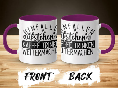 Hinfallen Aufstehen Kaffee Trinken Weitermachen Mug