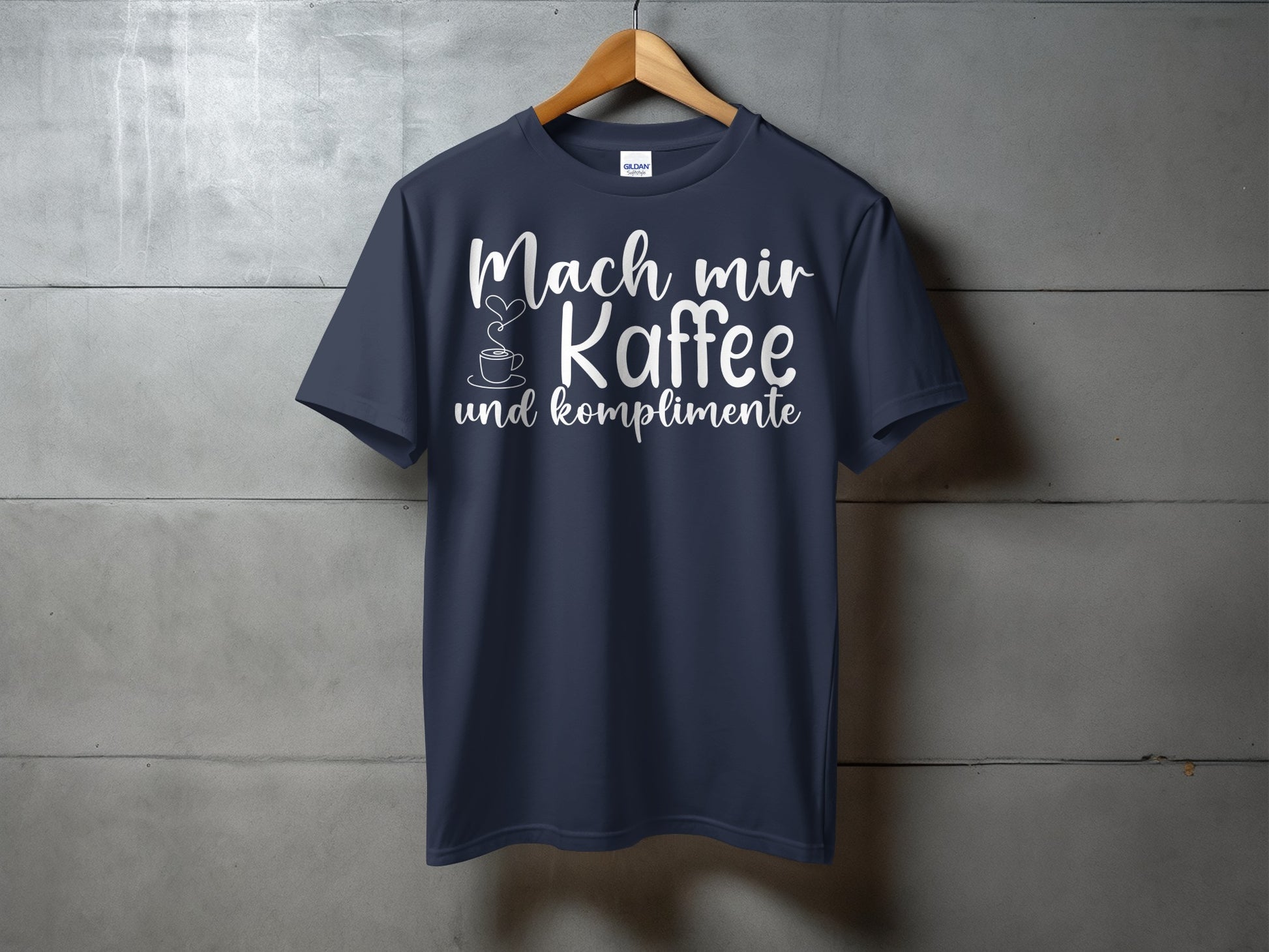 Mach mir Kaffee und komplimente slogan t-shirt