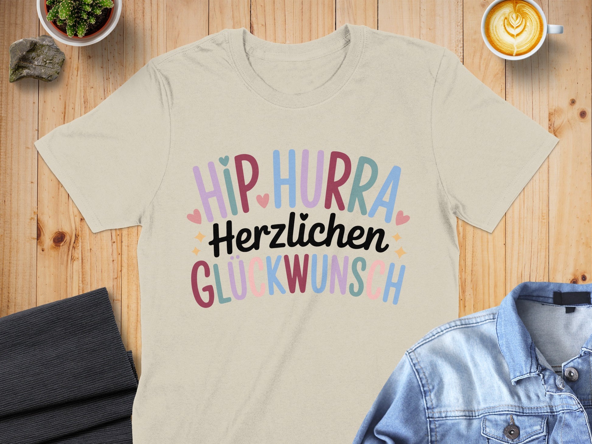 Hip Hurra Herzlichen Glückwunsch Graphic T-Shirt